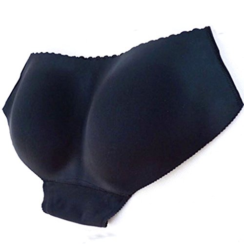 Changeshopping Lady Padded Seamless Butt Hip Enhancer Shaper Panties Underwear (XL, Black)