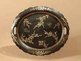 Butterfly Hand-painted Tray 16'hx24'w Black