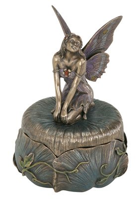 Fairy Box W/ Nouveau Leaf - Collectible Pixie Decoration Container