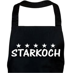 Sch�rze STARKOCH schwarz, Kochsch�rze, Latzsch�rze, Grillsch�rze, K�chensch�rze