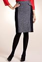 Per Una Contrast Panel Textured Skirt [T62-3016H-S-LCTB]