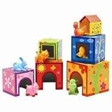 Djeco Stacking Blocks Topanimo Cubes With Animals