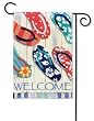 Welcome Sandals Flip Flops Flipflops Boardwalk Garden Flag