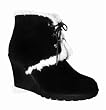 faux fur wedge boots