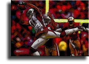 Completely Handpainted American Football Sport Painting, Custom Order FL3148, Oil on Canvas, with Option to Paint Jerry, Brett & Co. from Any Other Favorite Photograph or Picture, Unframed, Size 16
