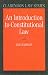 An Introduction to Constitutional Law (Clarendon Law Series)