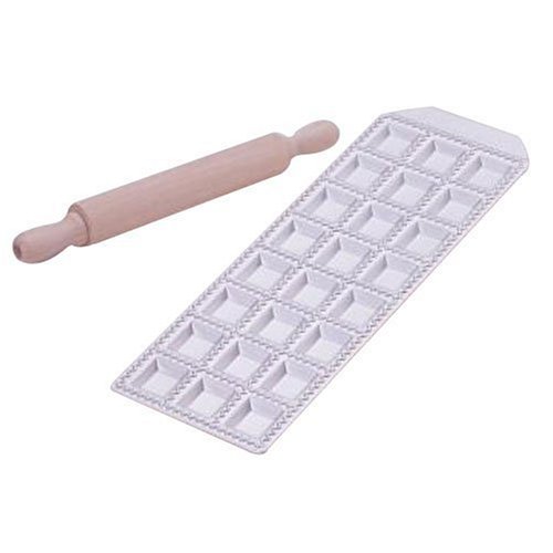 Imperia Italian Ravioli Tray 24 Hole & Rolling Pin