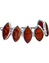 Carnelian Bracelet - Sterling Silver