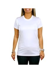 Apparel: Paragon SM0204 Dri Fit Ladies Workout Gym T-Shirt Sizes X-Small - 3XL with Many Colors (Medium, White)