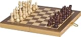 Folding 12 Inlaid Wooden Chess Set w/Storage