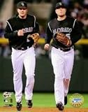 Troy Tulowitzki and Matt Holliday Colorado Rockies MLB 8x10 Photograph 2007 NLCS Champs