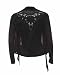 Ladies Lace Back Black Long Sleeve Flyaway Cardigan