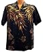 Exclusive Hawaiian Shoulder Fern Aloha Shirt in Black (XL)