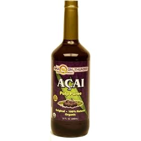Amazon Thunder Pure Organic Acai Pulp Puree 32oz. Amazon Thunder Pure Organic Acai Pulp Puree - 32oz.