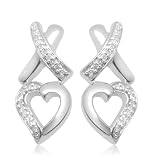 10k White, Yellow or Rose Gold X and Heart Diamond Earrings 41WabQYL9jL. SL160 10k White, Yellow or Rose Gold X and Heart Diamond Earrings