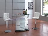 41WadMpbE2L. SL160  Modern Furniture White Bar Table w/ Two Matching Commercial Grade Hydraulic Stools