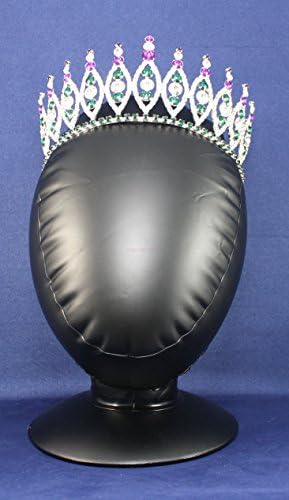 The Mardi Gra New Orleans - Rhinestone Crown - Pageant, Wedding, Prom, Homecoming, or Bridesmaid Full Round Crown