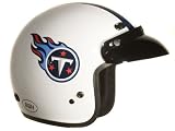 Brogies Bikewear White Medium NFL Tennessee Titans Motorcycle Three Quarter Helmet