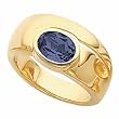 14K Yellow Gold Iolite Ring