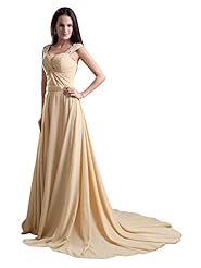 Chiffon Beaded Lace Sweetheart Floor Length Natural   Waistline Prom Dress  with a Brush/Sweep Train 
