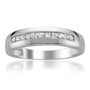 Mens princess cut diamond wedding rings