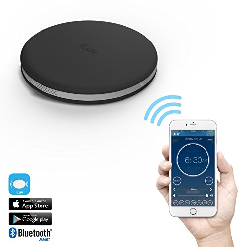 SmartShaker by iLuv (Wireless App Controlled Bluetooth Bed Alarm Shaker ideal for Heavy Sleepers & People with Hearing Loss) for Apple iPhone, Samsung GALAXY and other Bluetooth Devices (Black)