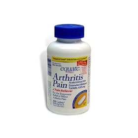 Equate Extended Release Arthritis Pain Reliever Acetaminophen 650mg Caplets, 250-Count Bottle