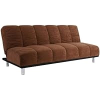 Home Source Industries 10931 Micro Fiber Sofa Bed with Metal Legs, Coffee