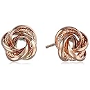 14k Rose Gold Love Knot Stud Earrings