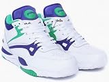 Reebok Pump AXT Classic Leather Running Trainers white/ green / purple