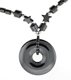 Hematite Necklace 16-18 Inches in Length - Stars with Circles