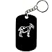 Personalized Engraved Custom Goat 2-inch Anodized Custom Aluminum GI Dog Tag with Chain