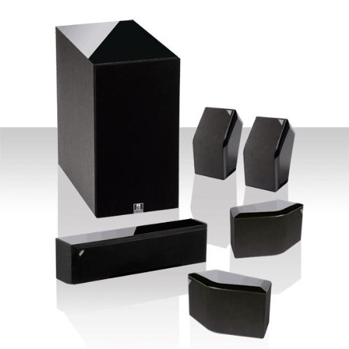 Crystal Acoustics BPS-8 High Performance, Minimal 5.1 system. Bipolar front and surround satellites with Ultra Compact Subwoofer table