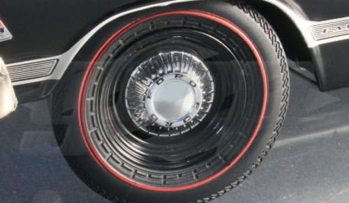 Steel Wheel and Tire Set of 4 with Dog Dish Hubcap Pack 1/18 by GMP 18818