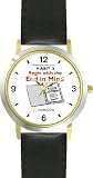 Habit 2 - Begin with the End in Mind (English Text) - DELUXE TWO-TONE WATCH from THE 7 HABITS - WATCH COLLECTION BY WATCHBUDDY&reg; - Arabic Numbers - Black Leather Strap-Size-Large ( Men's Size or Jumbo Women's Size )