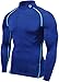 CLSL TM-T11-BLSZ_Large J-XL Tesla Men's Cool Dry Compression Baselayer Mock Long Sleeve T Shirts T11