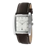 Peugeot Mens 2013SL Silver-Tone Brown Leather 