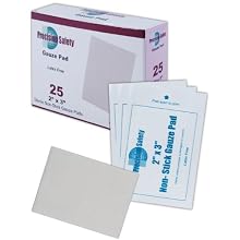 Magid GZPDNS2X3 White Cotton Precision Safety Sterile Latex-Free Non-Stick Gauze Pad, 3" Length x 2" Width (Case of 3600)