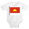 Onesie with Cambodia, Cambodian, flag, Kampuchea, Kampuchean