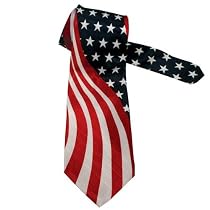 American Flag Silk Necktie Patriotic Mens Necktie