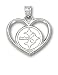 NFL Pittsburgh Steelers Sterling Silver Logo Heart Pendant