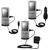 Deluxe Kit for the Samsung Soulb includes a USB cable with Car and Wall Charger - uses Gomadic TipExchange Technology
