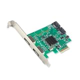 IO Crest SATA III 2 Port and 2 Port eSATA III PCI-e 2.0 x 2 Card with Marvell HyperDuo, RAID Mode Support and Low Profile Brackets (SI-PEX40058)