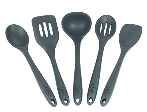 Koe Premium 5 Piece Silicone Kitchen Utensil Set, Non-Stick & Heat Resistant