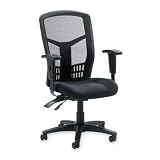 Lorell 86200 Executive High-Back Chair,Mesh Fabric,28-1/2 in.x28-1/2 in.x45,BK