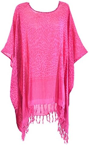 Lifestyle Batik Multiple Motif Print Batik Women PLUS SIZE TUNIC PONCHO CAFTAN TOP 36