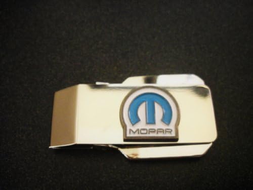 Mopar Blue "M" Silver Locking Back Money Clip