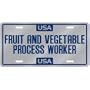 New " Usa Fruit And Vegetable Process Worker " License Plate Occupations