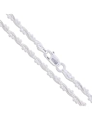 Sterling Silver Snake Chain 2.5mm w/ Soild 925 Italy Necklace w/ Ball Beads 18"