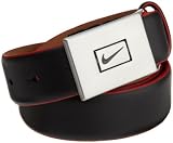 NIKE Golf Victory Red Belt with Smooth glove leather Strap (Black, 38)